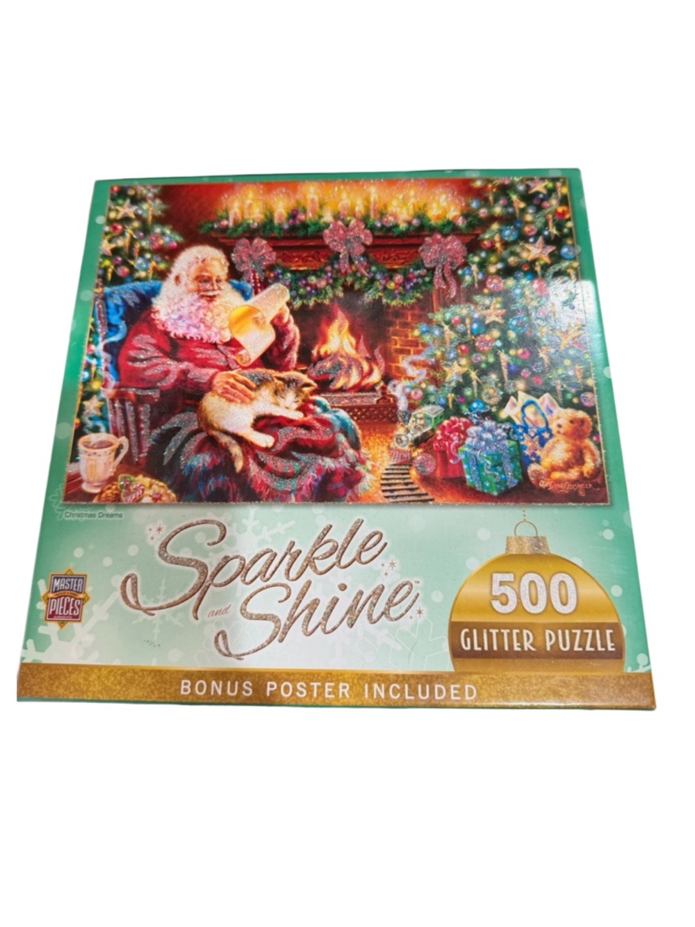 Sparkle and Shine 500-Piece Glitter Holiday Puzzle